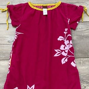 Tea Collection Magenta Mustard Yellow Bows Corduroy Floral Dress 2 2T